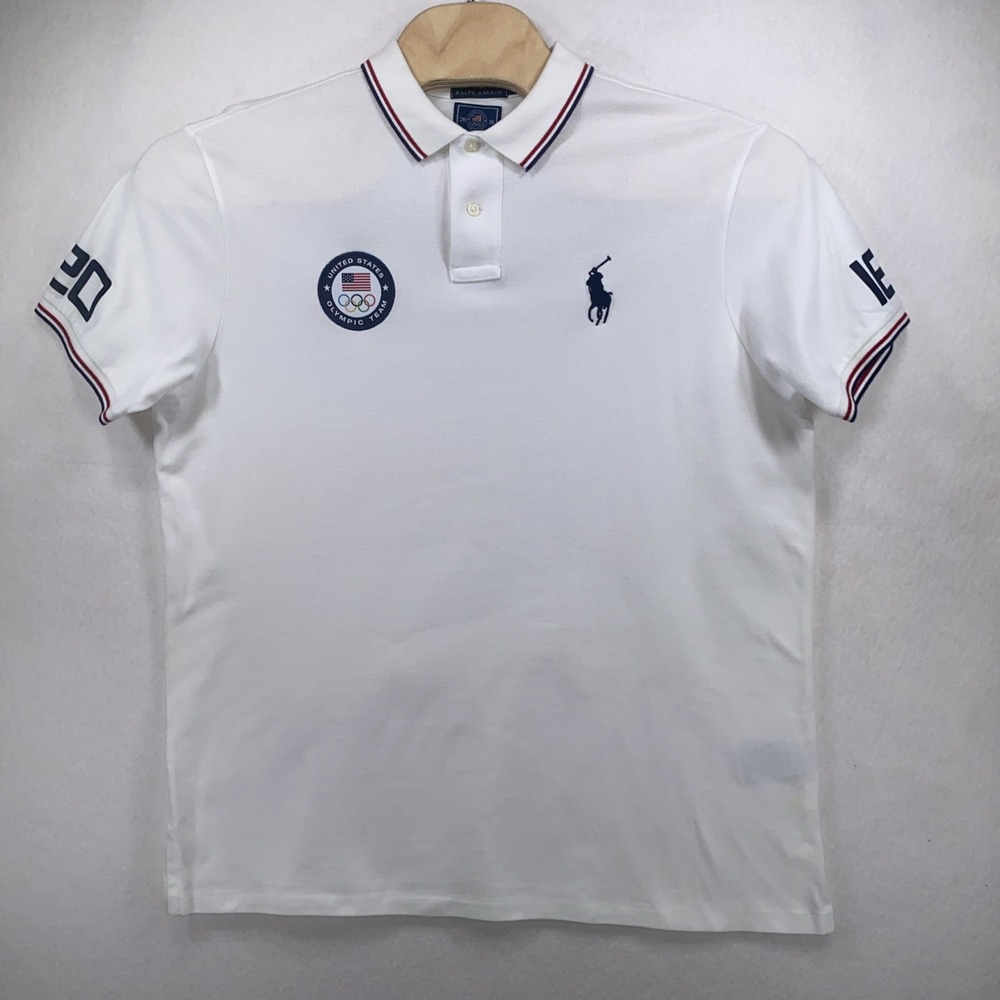 Polo Ralph Lauren White Team USA Olympics 2016 Shirt Men's XXL C78